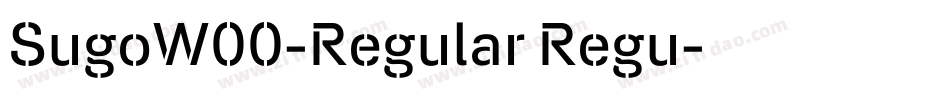 SugoW00-Regular Regu字体转换